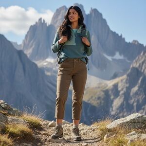 Alpine Design Women’s Barrel Pant Vintage Olive Relaxed Leg H/R Size-6 NWT